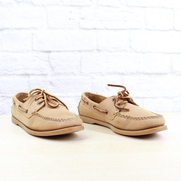 LL BEAN Brown Suede Boating Moccasins Loafer Shoes - Picture 3 of 9